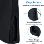 Protective Case for PS5 Slim, Scratch Resistant and Waterproof, Only for PS5 Slim Digital Edition and Disc Consoles - Not for Ps5/Pro - Vertical - Black - Imagen 8