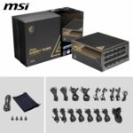MSI Meg Ai1600T PCIE5 Power Supply, 1600W, 80 Plus Titanium, ATX 3.1, PCIe 5.1 GPU Support, Dual-Native 12V-2x6, Cables with Dual-Color Connectors 12V-2x6, ATX PSU, Braided Cable - Imagen 6