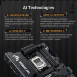 ASUS TUF Gaming X870E-PLUS WIFI7 AMD X870E ATX Motherboard, VRM 16+2+1 Phases, DDR5, PCIe 5.0, Q-Release Slim, M.2, WiFi 7, USB4 Type-C, Aura Sync, AI Cooling II, AI Networking II, and AI Overclocking - Image 5