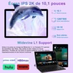 2025 Dernier 10 Pouces Tablette Android 15 Avec 5G Wi-FI 6,20 GO RAM+128 GO ROM (1To TF),Octa-Core Tablette Tactile PC,GMS,Widevine L1,6000mAh,8 MP+5 MP,Avec Clavier+Souris et CAS,Violet - Imagen 6