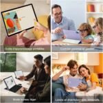 2025 Dernier 10 Pouces Tablette Android 15 Avec 5G Wi-FI 6,20 GO RAM+128 GO ROM (1To TF),Octa-Core Tablette Tactile PC,GMS,Widevine L1,6000mAh,8 MP+5 MP,Avec Clavier+Souris et CAS,Violet - Imagen 8