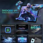 DOOGEE U11 Android 16 Tablet 11 Inch, 16GB+128GB/2TB TF 8580mAh, Gemini AI Octa Core Tablet Kids, 13MP+5MP, 5G WiFi Tablet, HD 90Hz/Widevine L1/GMS/GPS/Face ID/OTG/3.5mm Jack Tablets Child - Image 3