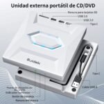 External CD DVD Drive for Laptop, 5 in 1 Ultra Slim Portable USB-C CD+/-RW Laptop DVD Player with SD Card Reader, USB 3.0 Type C, Computer Hub - Image 3