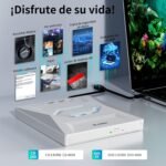 External CD DVD Drive for Laptop, 5 in 1 Ultra Slim Portable USB-C CD+/-RW Laptop DVD Player with SD Card Reader, USB 3.0 Type C, Computer Hub - Image 6