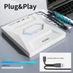 External CD DVD Drive for Laptop, 5 in 1 Ultra Slim Portable USB-C CD+/-RW Laptop DVD Player with SD Card Reader, USB 3.0 Type C, Computer Hub - Image 7