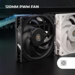 Mars Gaming MF-NC, PWM 120mm PC Fan, Hyperbalanced Copper FDB Bearing, Silent Fan with Hybrid Blade Design, Professional Computer Fan, Black - Image 4