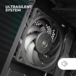 Mars Gaming MF-NC, PWM 120mm PC Fan, Hyperbalanced Copper FDB Bearing, Silent Fan with Hybrid Blade Design, Professional Computer Fan, Black - Image 6