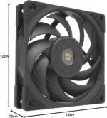 Mars Gaming MF-NC, PWM 120mm PC Fan, Hyperbalanced Copper FDB Bearing, Silent Fan with Hybrid Blade Design, Professional Computer Fan, Black - Image 8