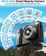 4K Photo Camera: MaxMango 48MP Compact Digital Camera with 2.8" 180° Flip Screen, Autofocus Vlogging with 32GB, 16X Zoom, for Beginners Girl Kids Boy Teens - Imagen 7