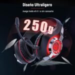 Tatybo Gaming Headphones, Gaming Headset with 3D Surround Bass, Noise Reduction Microphone and Protein Pads, for PS4 PS5 Xbox PC Laptop - Imagen 3