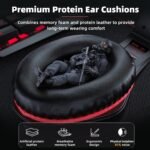 Tatybo Gaming Headphones, Gaming Headset with 3D Surround Bass, Noise Reduction Microphone and Protein Pads, for PS4 PS5 Xbox PC Laptop - Imagen 5