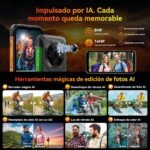 Blackview Fort1 Unbreakable Android 15, 256GB+18GB (TF 2TB) Rugerized Mobile, 10000mAh Battery – 6.56" HD+ Smartphone, AI Camera, Face ID/Dual SIM/NFC/OTG/390g/Gemini AI Mobile Indestructible - Imagen 7