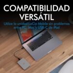 LaCie Mobile Drive V2 1TB — Slim Design, USB‑C Portable External Hard Drive 2.5", Moon Silver for Mac and Windows — Includes Rescue Data Recovery - Image 5