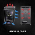 Thermaltake Tower 200 Mini-ITX Computer Case with 2 Pre-Installed CT140 140mm Fans, Supports GPUs up to 380mm Length, CA-1X9-00S1WN-00, Black - Image 4