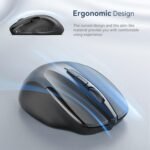TECKNET Wireless Mouse, 5 Levels 2600 DPI, 2.4G Ergonomic USB Wireless Mouse, 6 Buttons, 24 Months Battery Life, Optical Wireless Mouse for Computer, PC, Mac, Laptop - Imagen 3