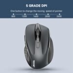 TECKNET Wireless Mouse, 5 Levels 2600 DPI, 2.4G Ergonomic USB Wireless Mouse, 6 Buttons, 24 Months Battery Life, Optical Wireless Mouse for Computer, PC, Mac, Laptop - Imagen 5