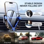 Miracase Upgraded Steel Hook Car Phone Holder - One Hand Operation, Universal Adjustable Mount for iPhone, Samsung - Imagen 3