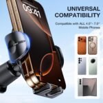 Miracase Upgraded Steel Hook Car Phone Holder - One Hand Operation, Universal Adjustable Mount for iPhone, Samsung - Imagen 5