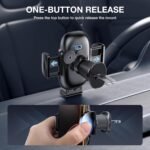 Miracase Upgraded Steel Hook Car Phone Holder - One Hand Operation, Universal Adjustable Mount for iPhone, Samsung - Imagen 8