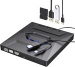 External CD DVD Drive USB 3.0 Type C, Portable CD DVD Writer and Reader Compatible with Windows XP/Vista / 7/8 / 10/11 / Linux/Mac OS - Imagen 9