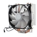 Enfriador de aire RGB CPU con 2 tubos de calor para LGA775 1150 1151 1155 1156 1200 y enchufes Ventilador de refrigeración eficiente para sistemas de escritorio (A400) - Image 4