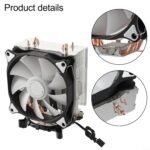 Enfriador de aire RGB CPU con 2 tubos de calor para LGA775 1150 1151 1155 1156 1200 y enchufes Ventilador de refrigeración eficiente para sistemas de escritorio (A400) - Image 8