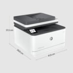 HP LaserJet Pro 3102fdw 3G630F, Laser Printer A4 Multifunction Monochrome Automatic Duplex Scanner, Copier, Fax (33ppm, Wi-Fi, 800MHz Processor, 512MB Memory, HP Smart App) White and Grey - Image 7