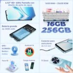 OUKITEL C5 Free Mobile Phones 2025, 6.52" HD Mobile Screen, 16GB+256GB/TF 1TB, Battery 5000mAh Android 14 Smartphone, Camera 13MP+5MP, 4G Dual SIM/Face ID/GPS/3.5mm Jack/Speaker 95 dB, Pink - Image 7