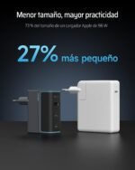 CUKTECH USB C Charger 100W with 3 GAN III and PD3.0 Ports, Multiple Compact for MacBook Air/Pro, iPad Pro, iPhone 16/15/14/13, Samsung S24/S23, Xiaomi - Black - Image 5