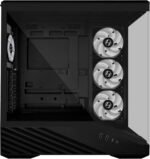 Lian Li V100 Mid Tower Case - Black, ATX Stand, Mesh Front Panel, Tempered Glass, USB-C, Tool-Free Side Panel - Image 4