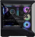 Lian Li V100 Mid Tower Case - Black, ATX Stand, Mesh Front Panel, Tempered Glass, USB-C, Tool-Free Side Panel - Image 5