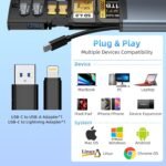 9 in 1 SD/TF/SIM Card Case with High Speed USB 3.1 Type C Card Reader for iPhone, Android, Hunting Cameras and Drones - Imagen 6