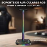 The G-Lab K-Stand Neon RGB – Soporte Auriculares con Iluminación RGB – Soporte Cascos Gaming con Botón ON/Off – Accesorio Gaming para PC PS5 Xbox Switch – Regalo Gamer Ideal | Nuevo - Image 4