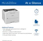 Brother HL-L6210DW Business Monochrome Laser Printer with Large Paper Capacity, Wireless Networking and Gigabit Ethernet, Economical Printing, Double-Sided Printing and Mobile Printing - Image 3