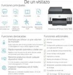 HP Smart Tank 7605 28C02A – A4 Multifunction Printer with Refillable Ink Tank, Colour Printing, Scanner, Copier, Fax, Wi-Fi, Smart App, Black and White - Imagen 9