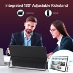 UPERFECT 18 Inch 4K Portable Monitor with Matte Eye-Care IPS Display UHD 3840*2160 Support Built-in USB C Mini HDMI for Laptop PC Smartphone Switch Xbo PS4/5, Mobile Display VESA Mount - Image 6