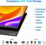 16 Inch Portable Monitor, 2560 x 1600 (2.5K) 144Hz, Portable Gaming Monitor with USB-C and Mini HDMI for PC/Laptop/PS5, Laptop Screen Extender with Stand - Imagen 5