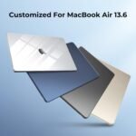EooCoo Compatible with MacBook Air Case 13 inch M4 M3 M2 2025 2024 2022 Hard Shell for Mac Book Air 13.6 Case A3240 A3113 A2681 Midnight Clear [The Midnight of Mac] Macair Protector - Imagen 6