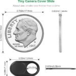 CloudValley Portable Camera Cover, 0.6 mm Thin Metal Webcam Cover Mobile for MacBook Pro* Air, iPad Pro, Laptop, Mac, PC, 2 Units Black - Imagen 4