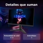 Lenovo Legion R24s - FHD 23.8" Gaming Monitor (IPS, 144Hz Refresh Rate, 1ms MPRT Response Time, 16:9, HDMI 2.1 + DP 1.2, VESA MediaSync - AMD FreeSync, Tilt Stand) - Black - Imagen 13