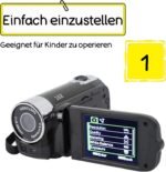 Camcorder with Video Camera, 16x 1080P 30FPS Vlogging Camera Recorder with 2.7 Inch TFT Rotatable Screen, Fill Light, Built-in Speaker, Compatible with 32 GB, for (Black) - Image 3