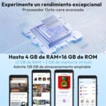 Xgody X32 Mobile Phone, Android 14 Octa-Core Smartphone with 5.5'' Screen, 2500mAh Battery, 4G Dual SIM, 2GB+16GB 128GB Expandable, Camera 8MP+5MP Face ID (Black) - Imagen 6