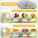 OUSFOT Electric Chopper, 2L Chopper 500W Food Crusher with Stainless Steel Container 2 Speeds Suitable for Vegetables, Meats, Fruits, Kitchen - Image 4