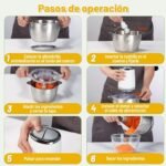 OUSFOT Electric Chopper, 2L Chopper 500W Food Crusher with Stainless Steel Container 2 Speeds Suitable for Vegetables, Meats, Fruits, Kitchen - Image 6