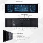 GeeekPi 12.6 Inch IPS LCD Touch Screen Monitor FHD 1920x515 Display, Fit for DIY Y60 PC Case CPU GPU Secondary Monitor Panel, Built-in Dual Speakers, Plug & Play,with up to 10-points of multi-touch - Imagen 3