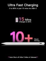 Stylus Pen for ipad 2018-2025, USB-C Fast Charging Pencil, Pixel-Perfect Tilt Sensitivity for iPad 11/10/9/8/7/6/A16, iPad mini 7/6/5, iPad Air M3/2 11"/13"/5/4/3, iPad Pro M5/4 13"/12.9″/11″ - Image 5