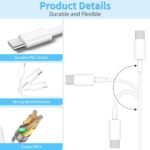 Oumida USB C Cable Fast Charging, QC 3.0 Fast Charging Cable USB C to USB C, Type C Charger Cables for Samsung Galaxy S25 S24 S23 S22 S21 Ultra Plus (1M) - Imagen 4