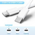 Oumida USB C Cable Fast Charging, QC 3.0 Fast Charging Cable USB C to USB C, Type C Charger Cables for Samsung Galaxy S25 S24 S23 S22 S21 Ultra Plus (1M) - Imagen 5