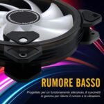 6 x ARGB LED Fans Color PC Case 120mm RGB LED Hub with Remote Control AURA SYNC 3 Pin Quiet High Airflow for Desktop Cooling - Imagen 7