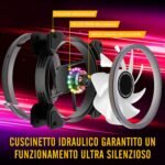 6 x ARGB LED Fans Color PC Case 120mm RGB LED Hub with Remote Control AURA SYNC 3 Pin Quiet High Airflow for Desktop Cooling - Imagen 9